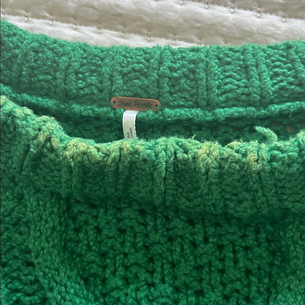Free People Emerald Cutting Edge Cable Pullover - Picture 5 of 5